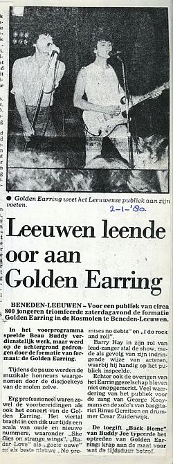 Probably Hitkrant article Earring's mini-toer April 1979